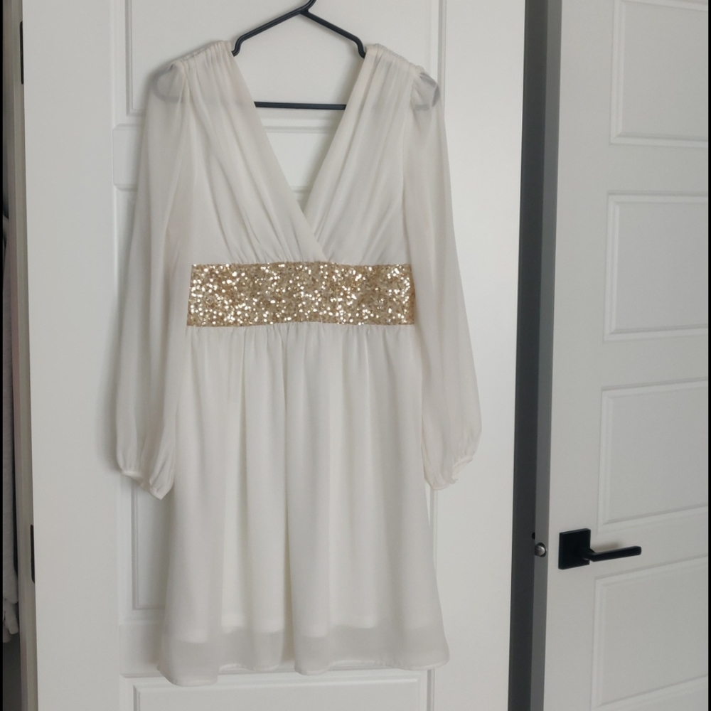Stunning Chiffon & Sequin Mini Dress M